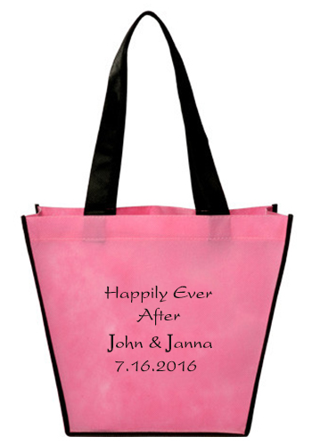 Happily ever after Personalized Wedding Welcome Tote Bag