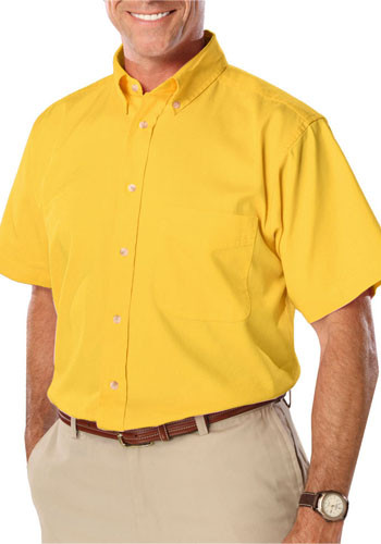 Yellow Short Sleeve Dress Shirt on Sale ...
