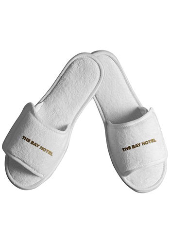 open toe velcro slippers