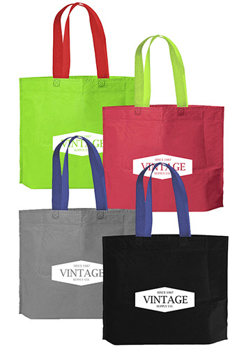 Custom Non Woven Tote Bags, Grocery, Drawstring Bags | DiscountMugs