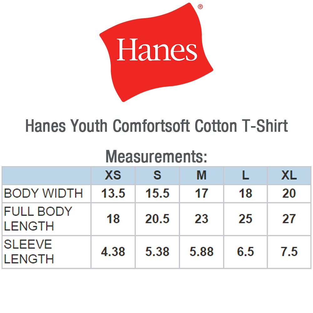 Hanes Size Chart For
