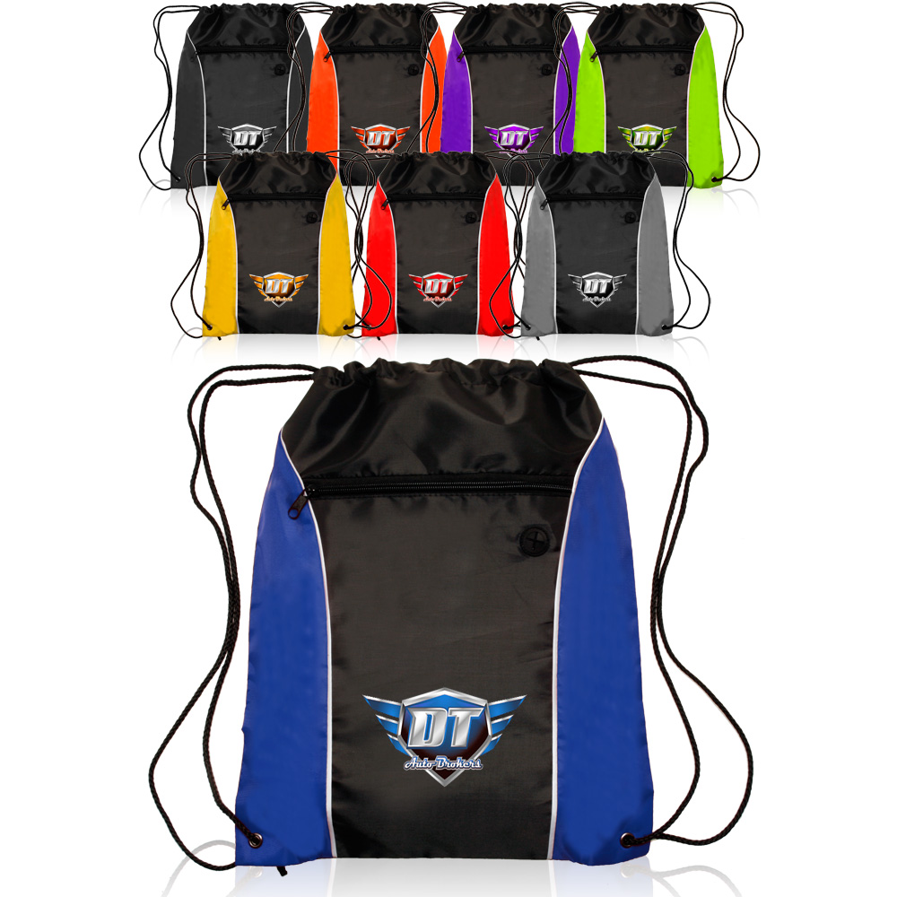 Personalized Color Drawstring Backpacks | BPK42 - DiscountMugs