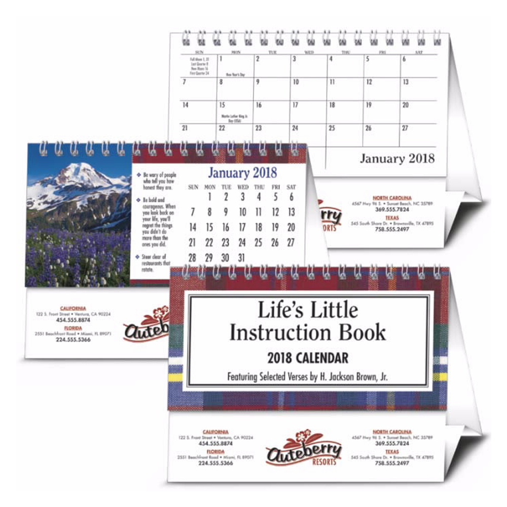 Custom Triumph Lifes Little Instruction Book Desk Calendars X11586