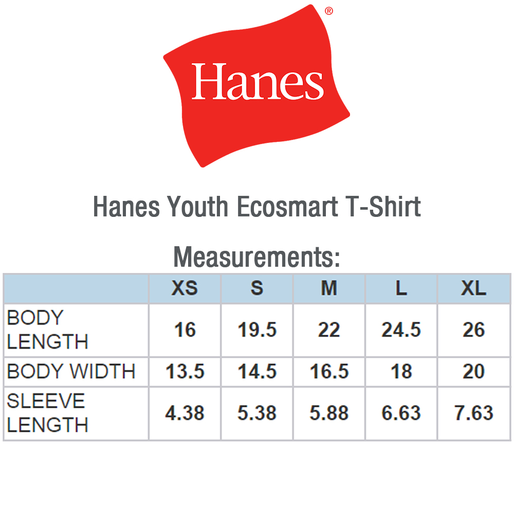 Printed Hanes Youth EcoSmart T-shirts | 5370 - DiscountMugs
